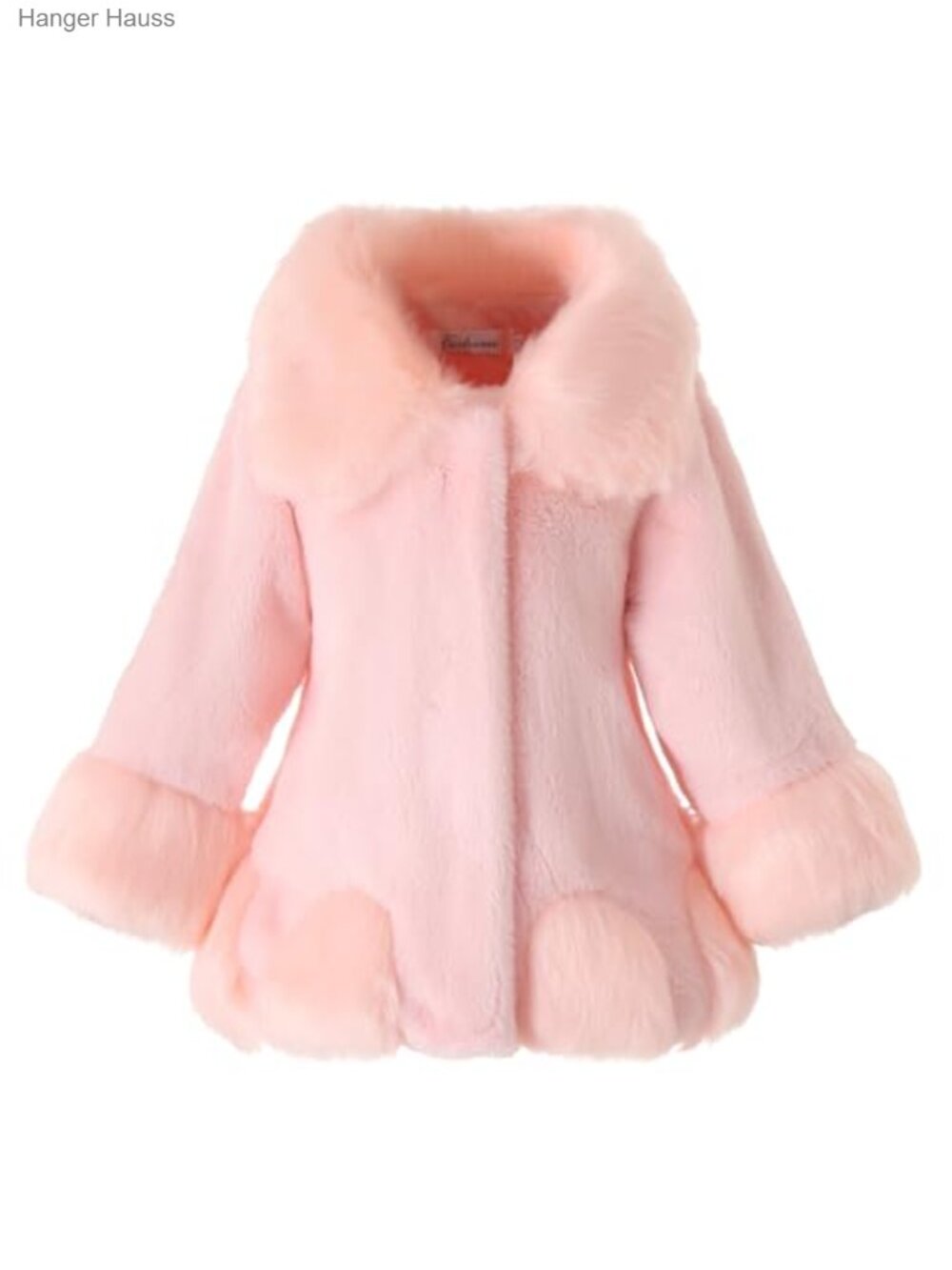 Girls Faux Fur Long Coat Fluffy Warm Winter Princess Outwear